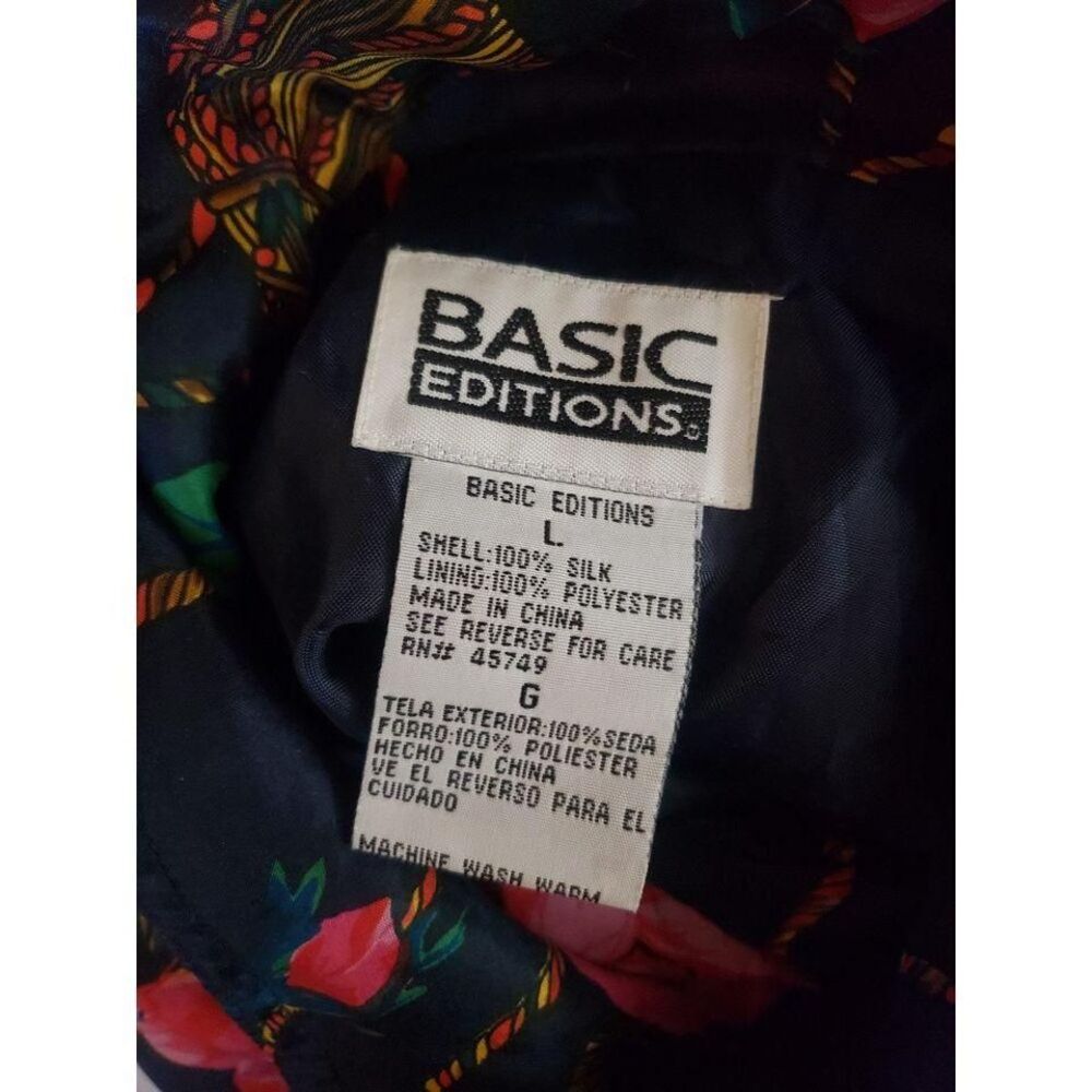 90s Silk Rose‎ Print Windbreaker - Picture 4 of 4